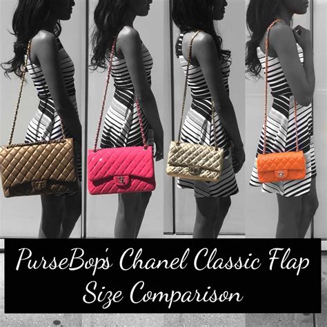 chanel classic bag size comparison|chanel classic flap size comparison.